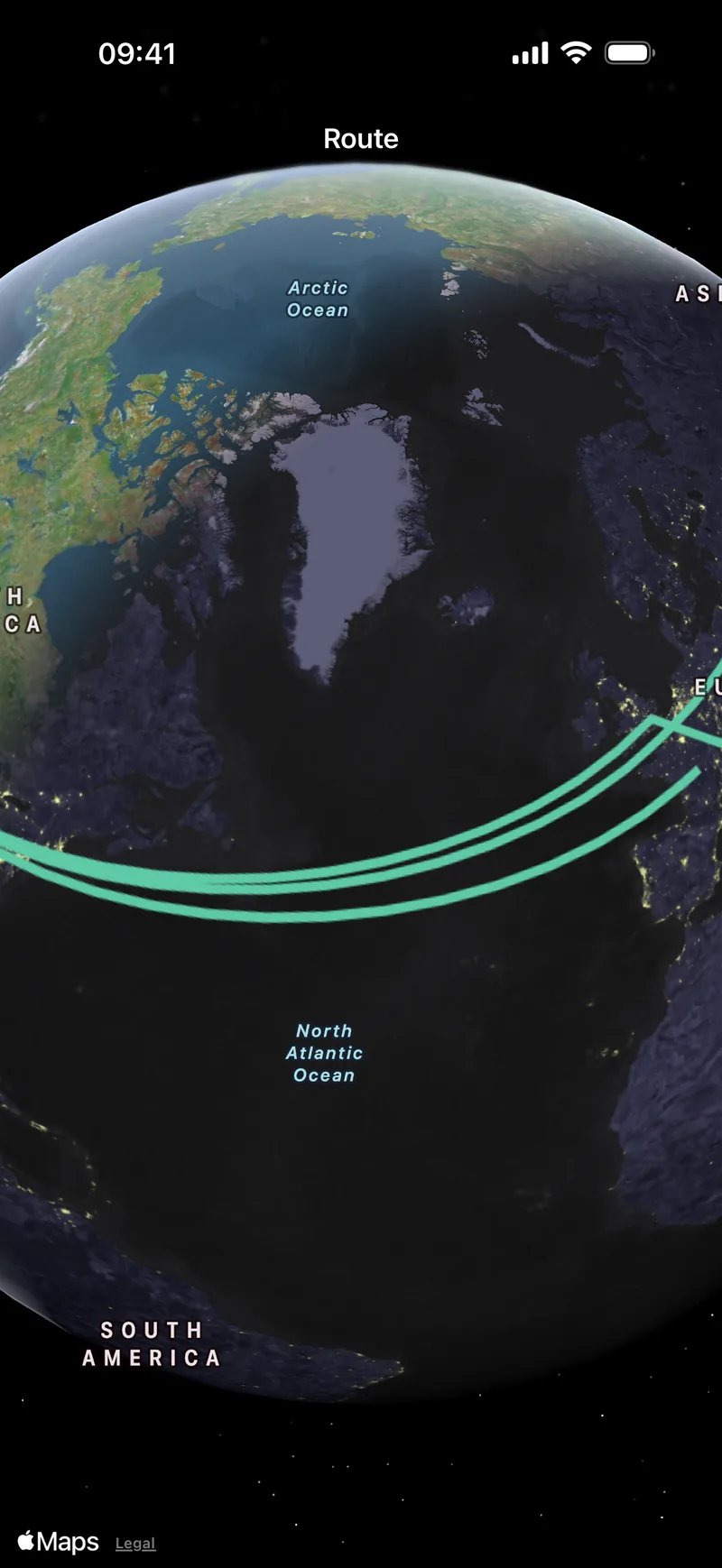 Traceroute hops on a map